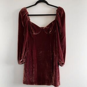 Wilfred NWOT Novella Velvet Dress (Truffle)
